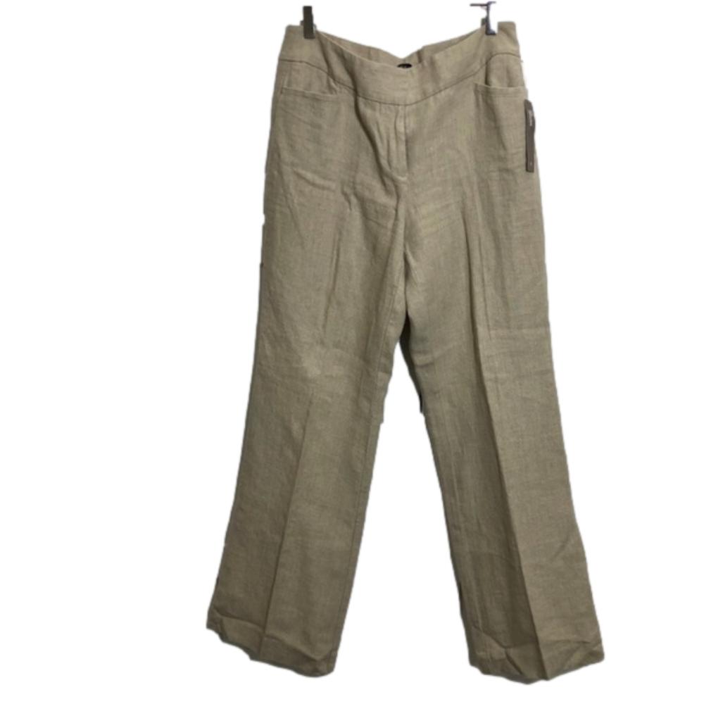 LOFT Tan Wide-Leg Trousers